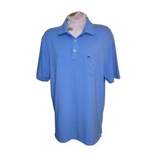 Vineyard Vines Mens Striped Polo‎ Shirt Size L Blue